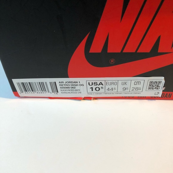 AIR JORDAN 1 RETRO HIGH “BLOODLINES” - Picture 8 of 10